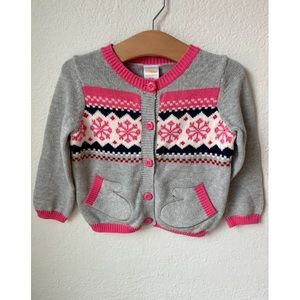 NWT Gymboree Fair Isle Mittens Winter Sweater Cardigan Size 18-24 Months